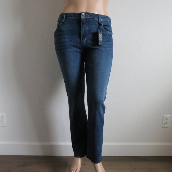 KUT from the KLOTH Jeans Womens Distressed Raw Hem Straight Leg Plus Size 16 NWT - Picture 3 of 4